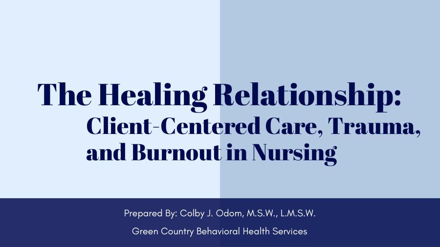 The Healing Relationship presentation cover